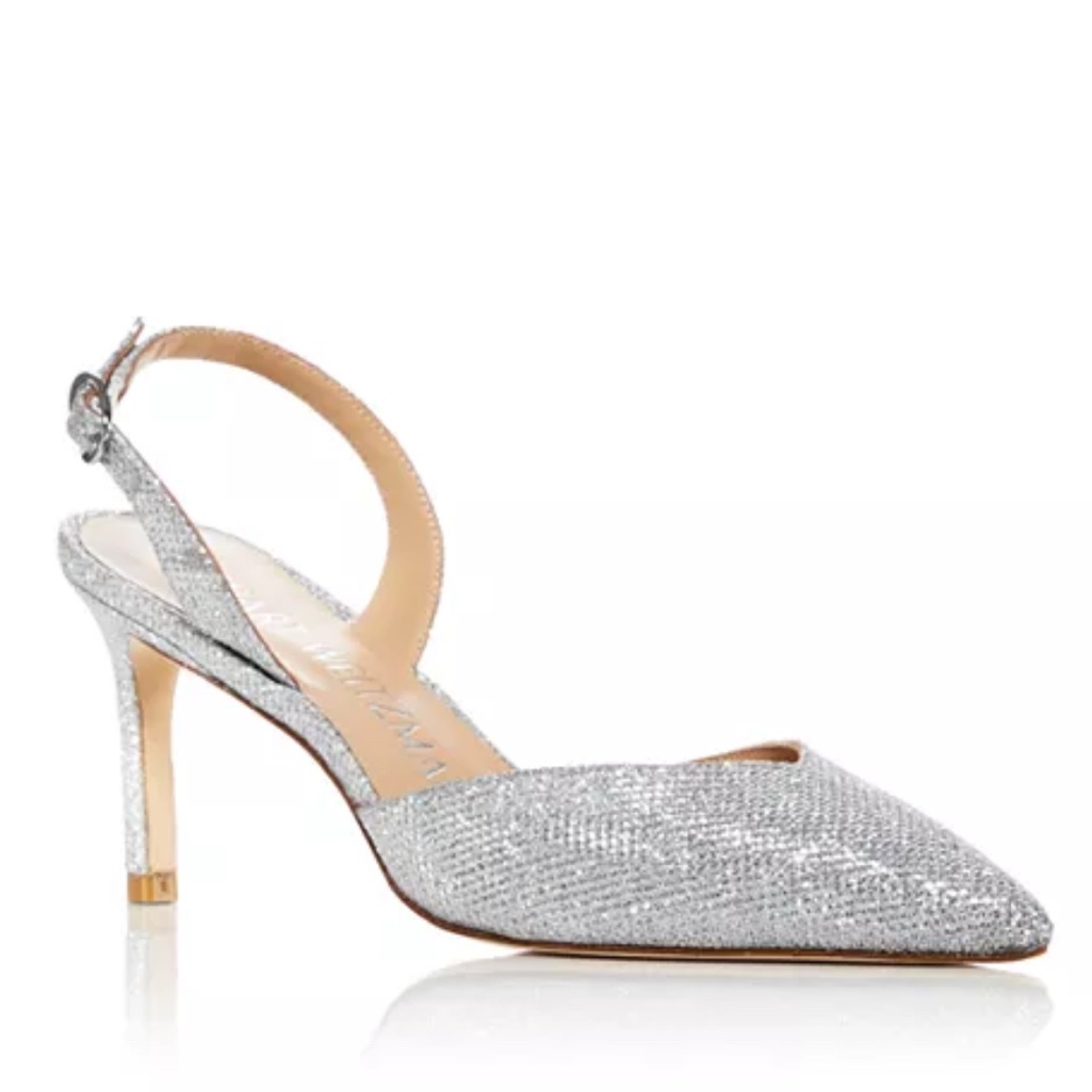 Stuart Weitzman Julia 75 Sling Pump Crystal Size 40.5|10 New In Box